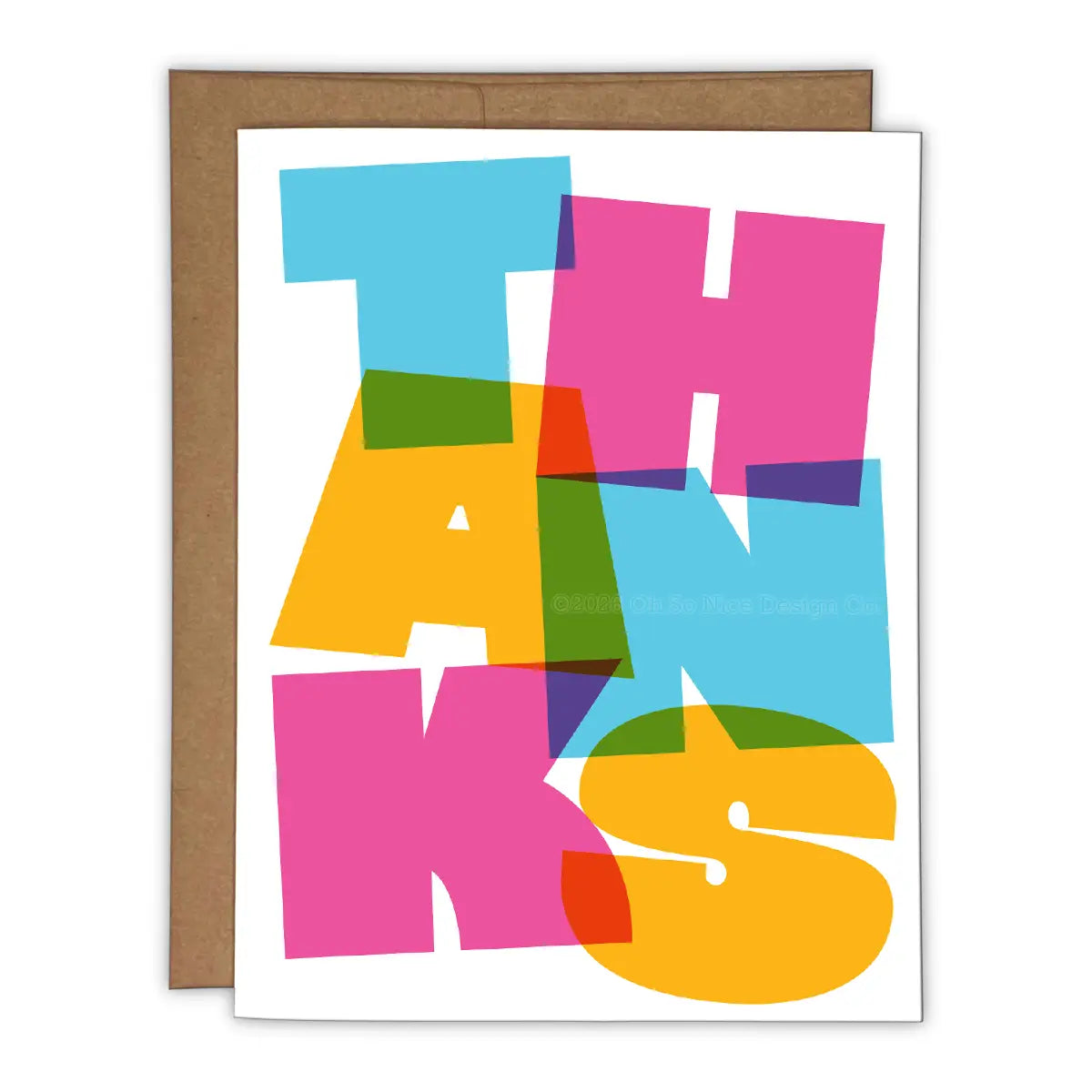 Thanks CMY Risograph Greeting Card