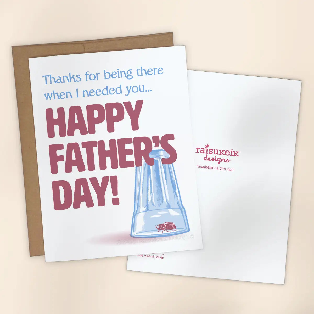 Happy Father’s Day Bug Risograph Greeting Card