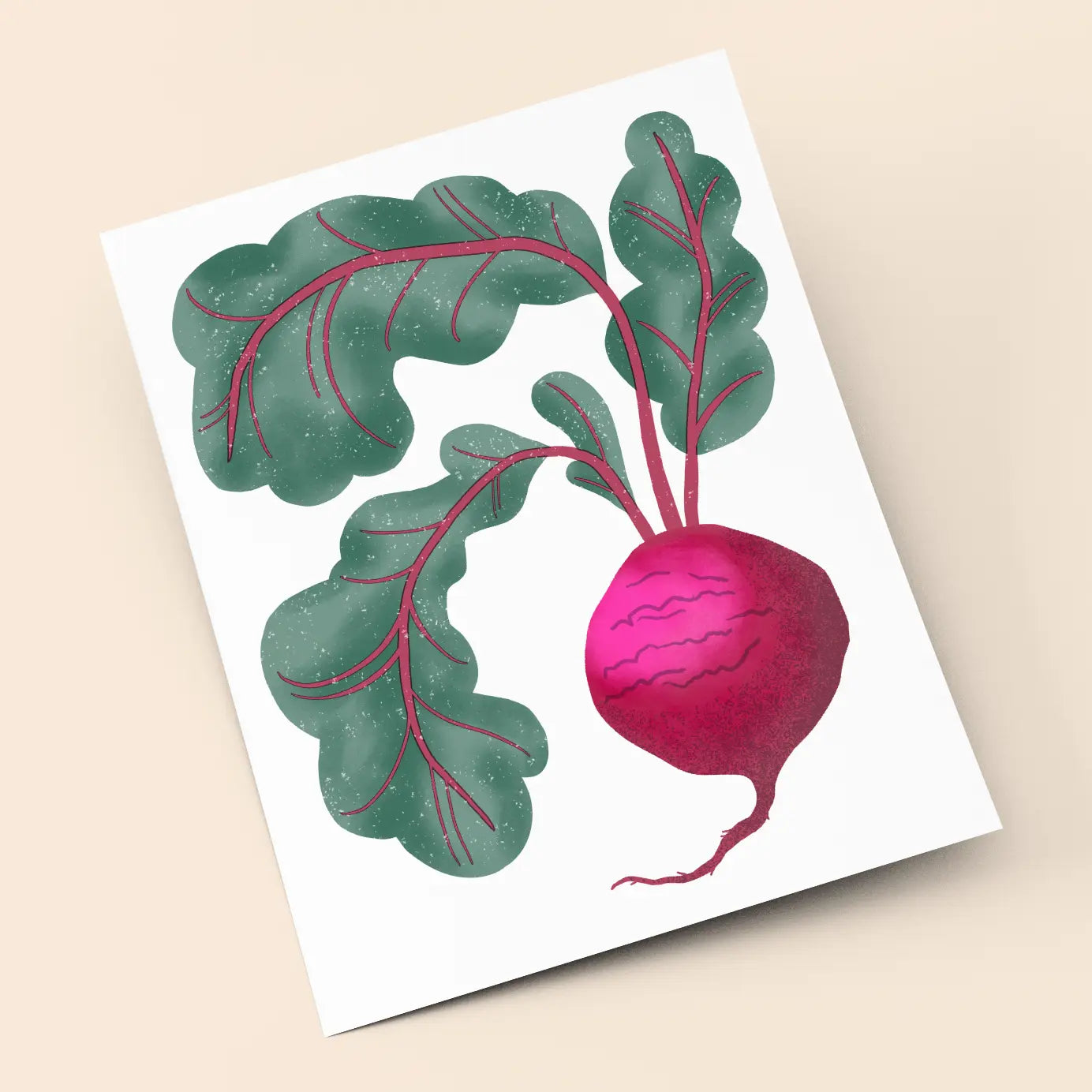 Beetroot Risograph Art Print (8.5x11")