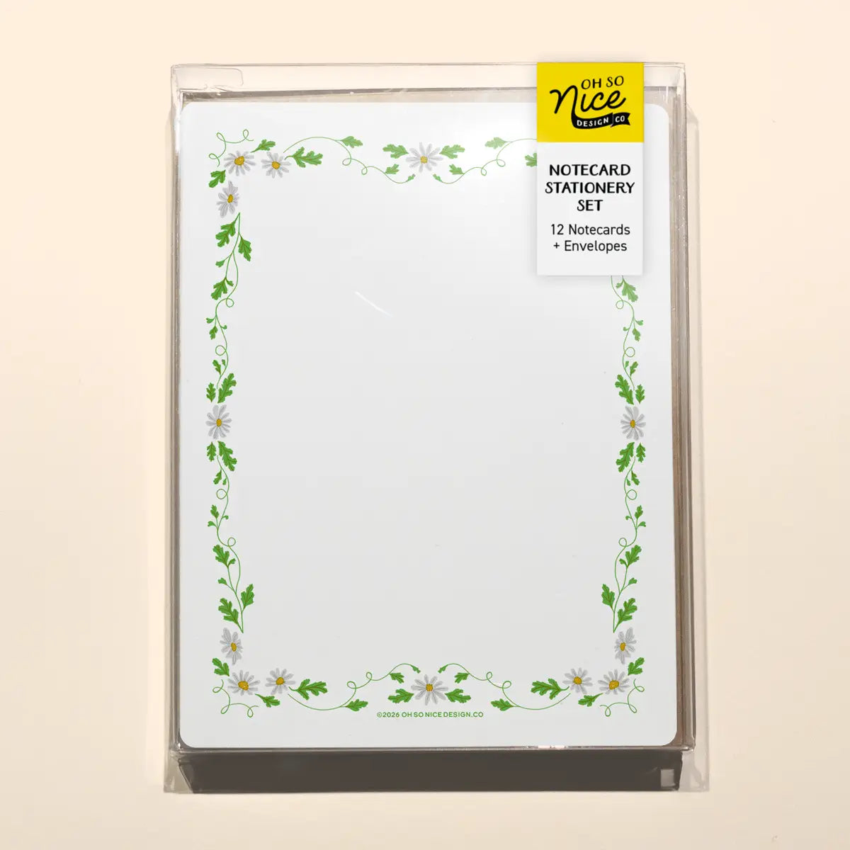 Daisy & Vines - 12 Notecard Risograph Stationery Set