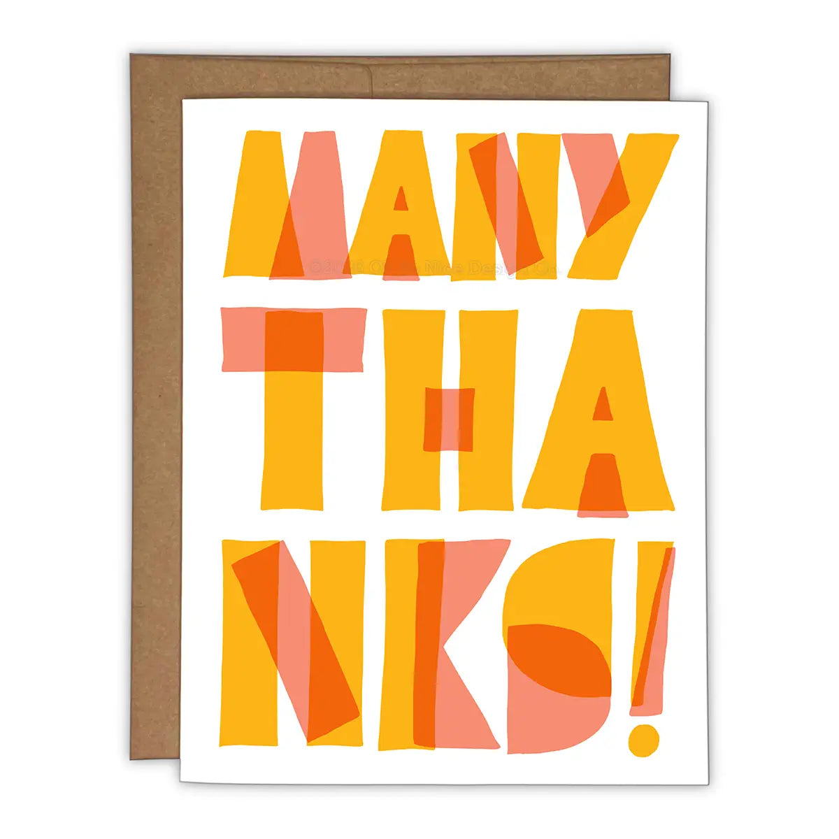 Many Thanks Risograph Greeting Card