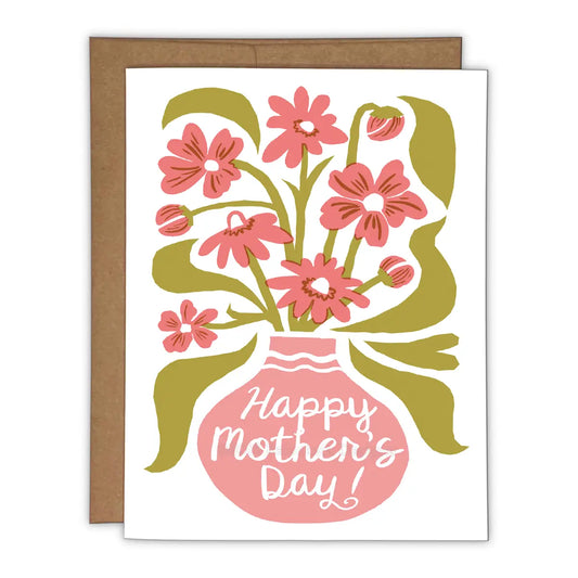 Mother's Day Flowers Risograph Greeting Card