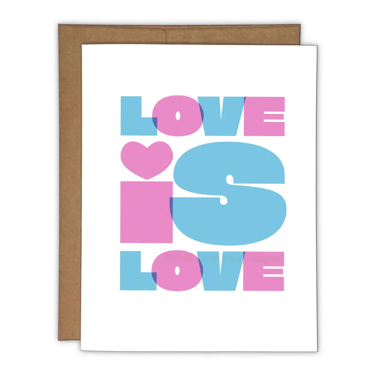 Love Is Love Risograph Greeting Card