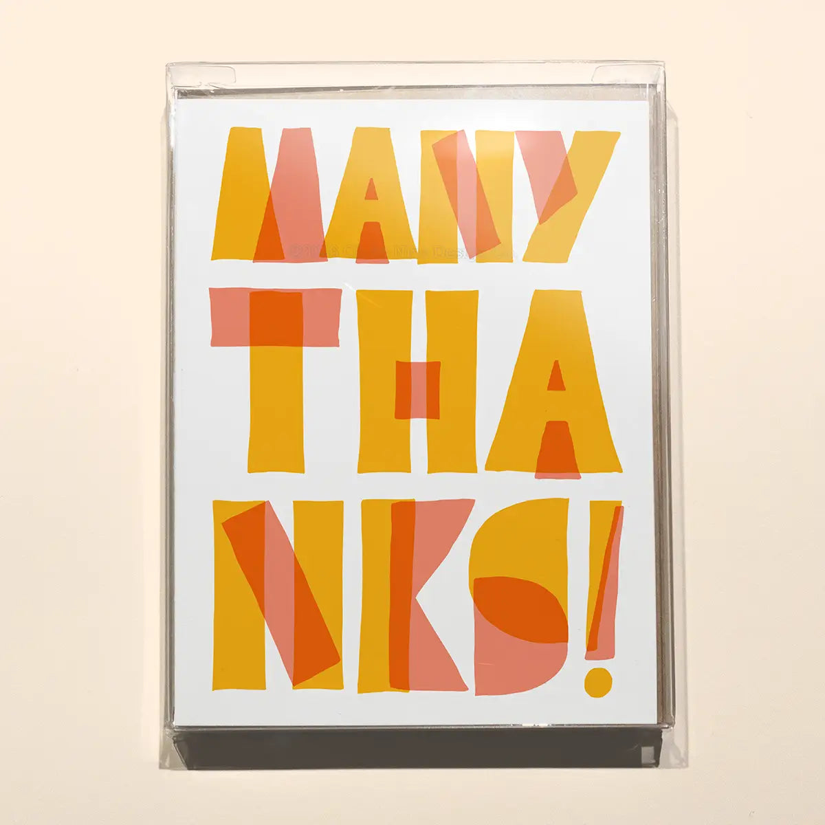 Set of 8 Many Thanks Risograph Greeting Cards