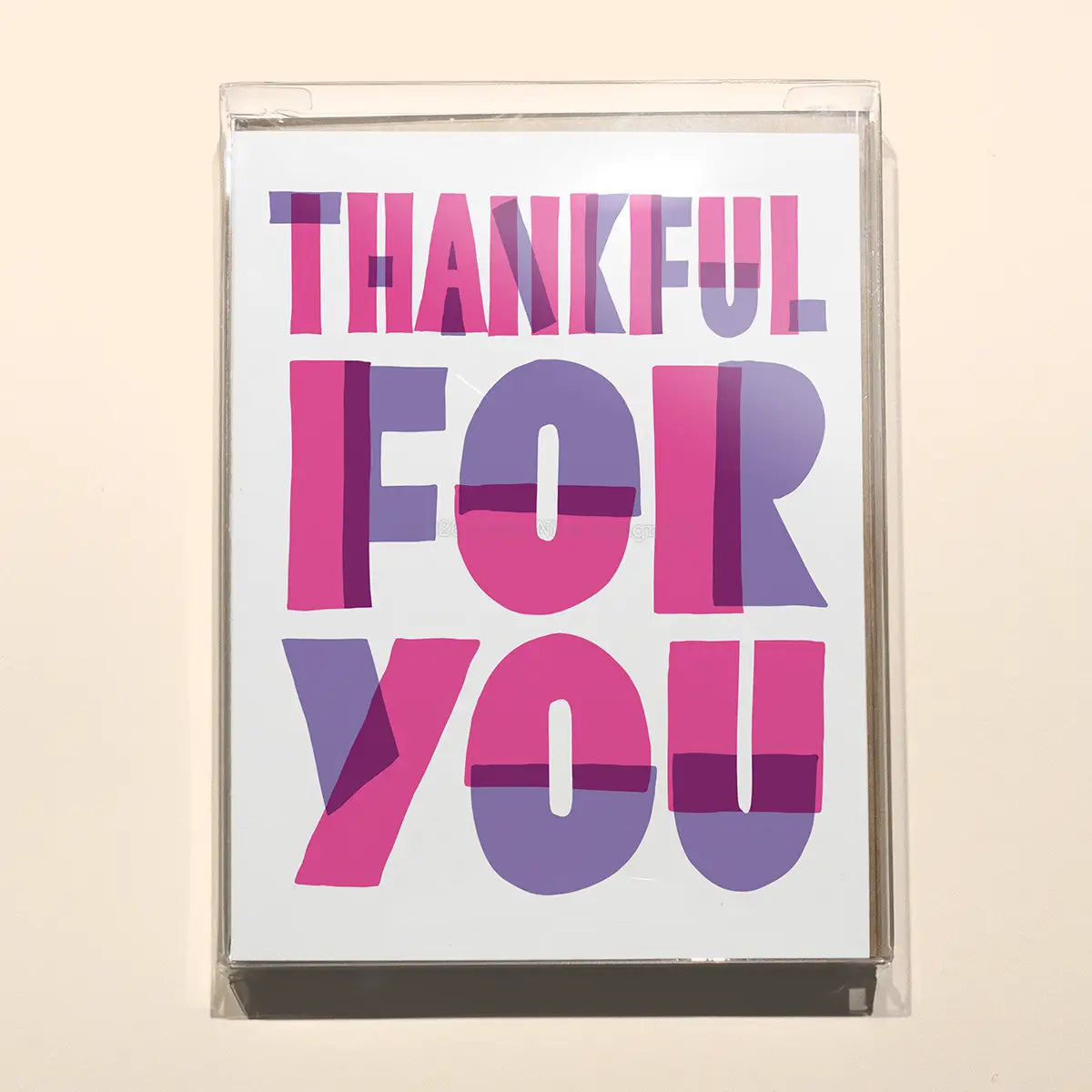 Set of 8 Thankful For You Risograph Greeting Cards