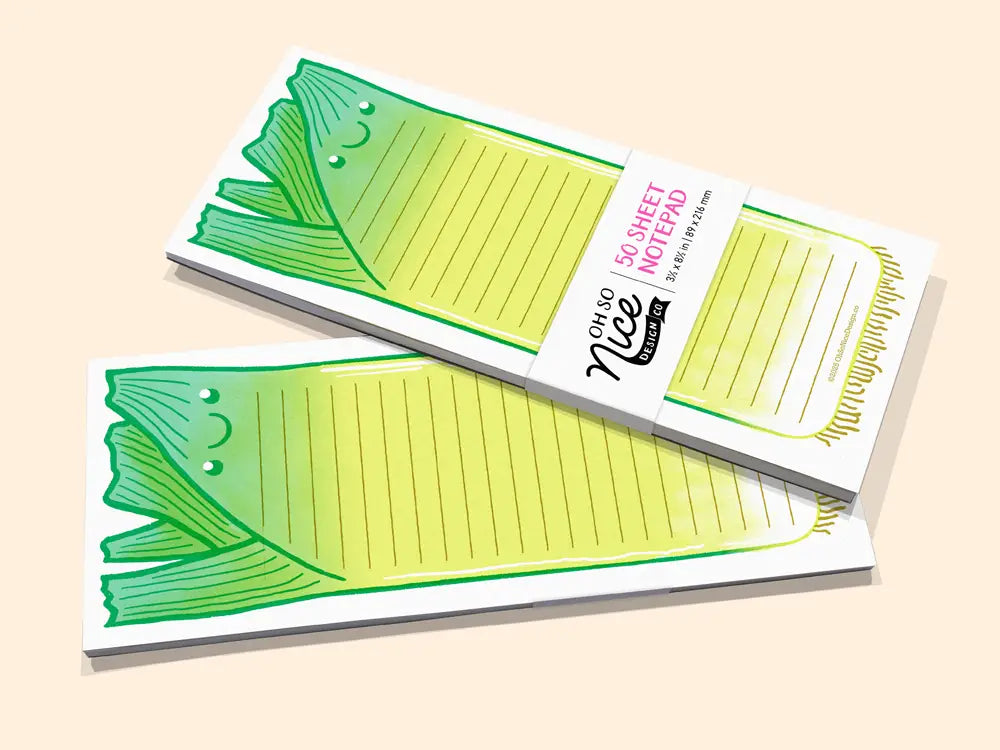 Smiling Baby Veggie - Risograph Notepad