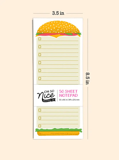 Cheeseburger Checklist - Risograph Notepad