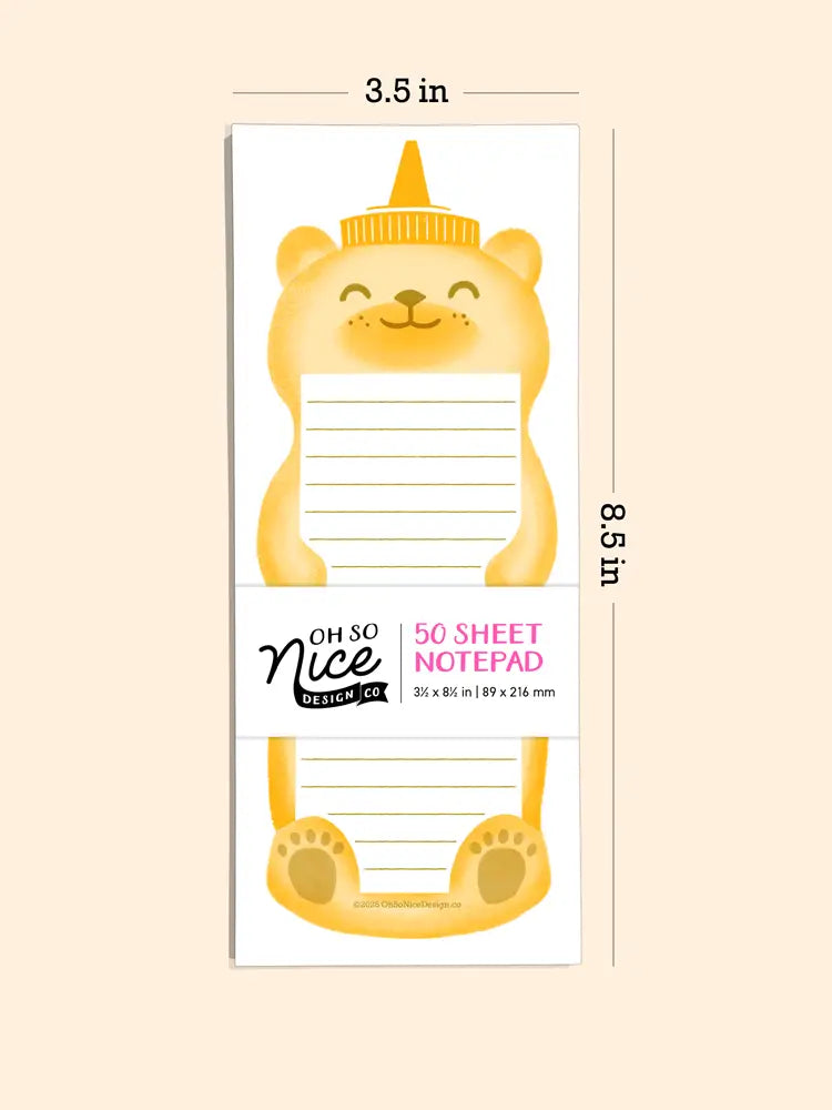 Honey Bear Bottle - Risograph Notepad