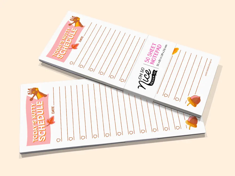 Today's Nutty Schedule Checklist - Risograph Notepad