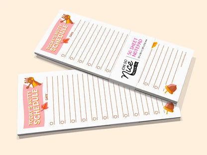 Today's Nutty Schedule Checklist - Risograph Notepad