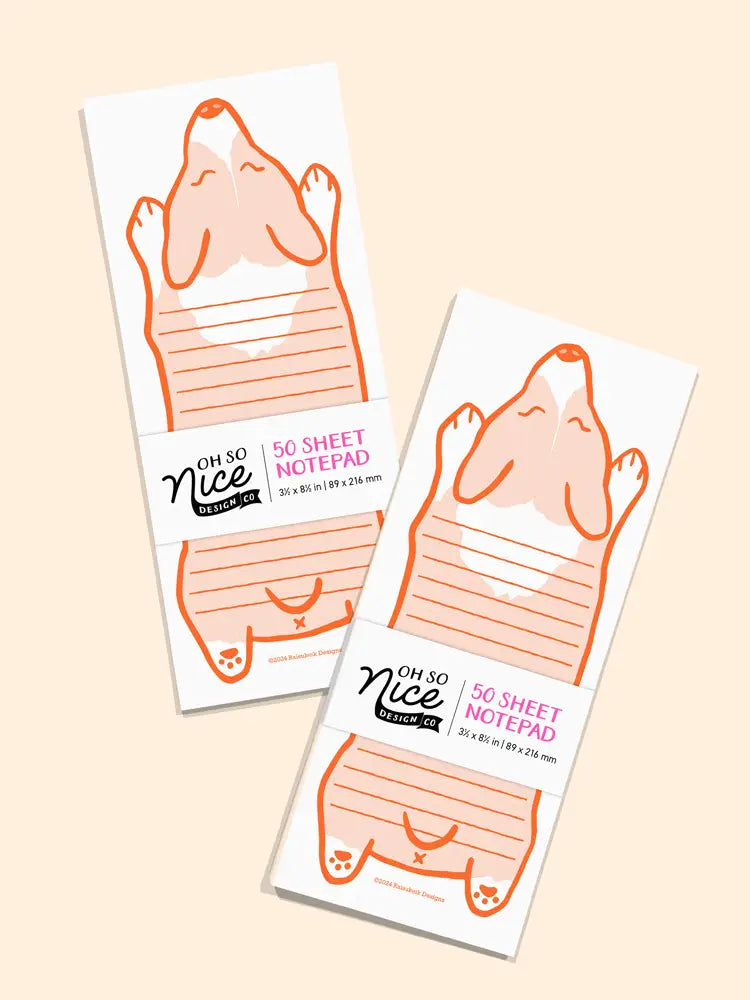 Welsh Corgi Dog - Risograph Notepad