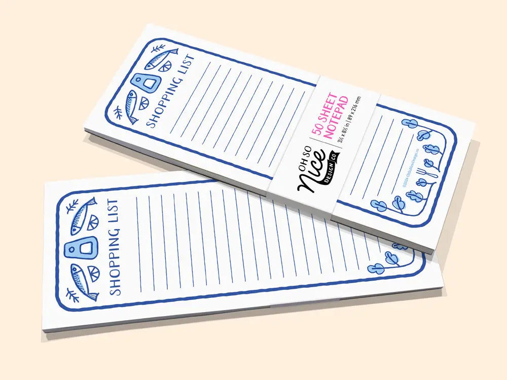 Sardine Shopping List - Risograph Notepad