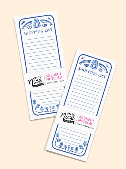 Sardine Shopping List - Risograph Notepad